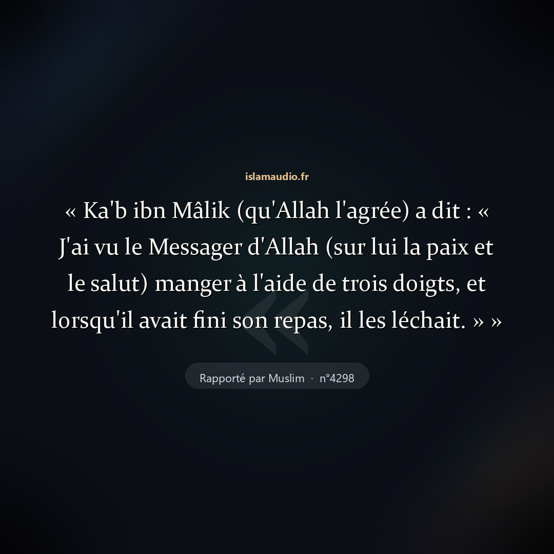 Aperçu du hadith