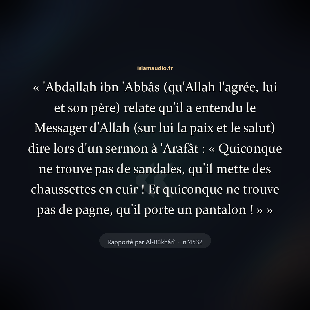 Aperçu du hadith
