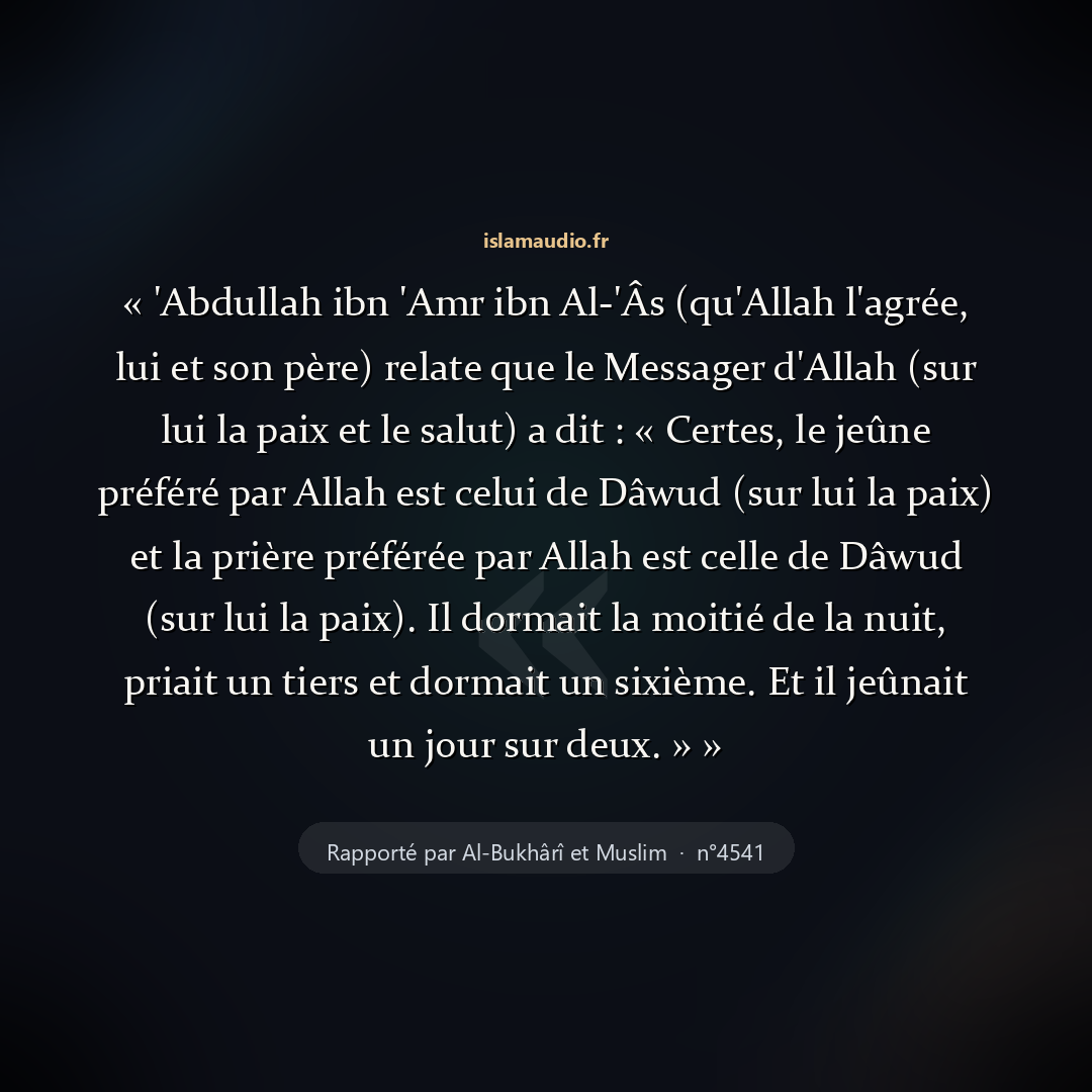 Aperçu du hadith