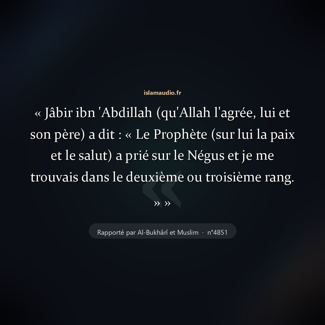 Aperçu du hadith