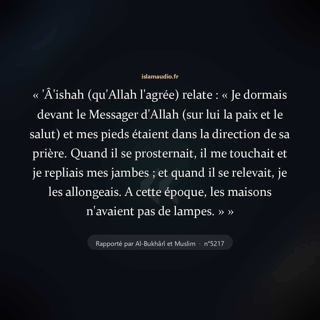 Aperçu du hadith