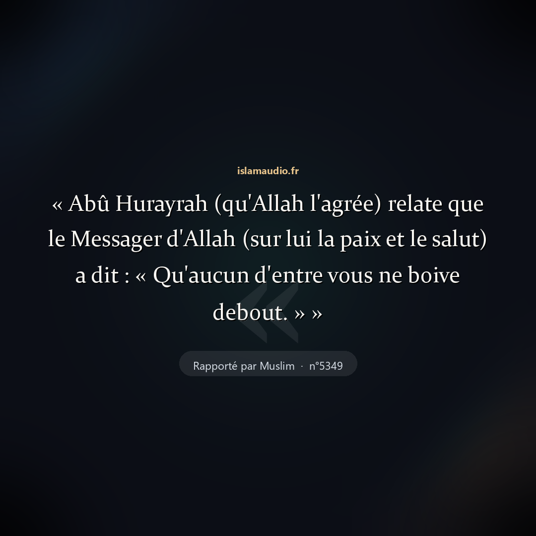 Aperçu du hadith
