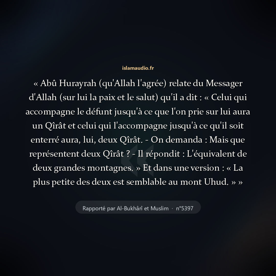Aperçu du hadith