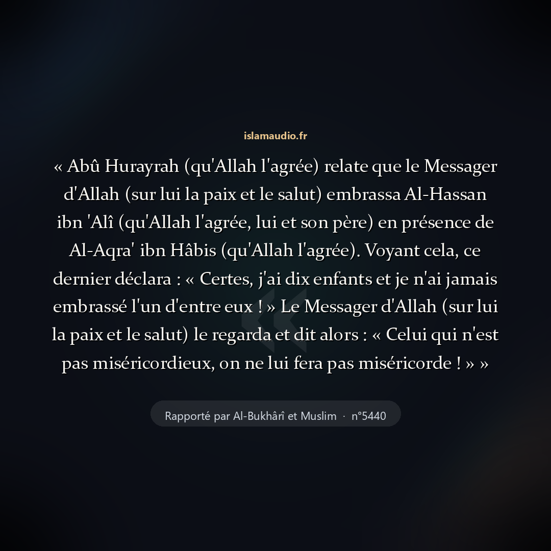 Aperçu du hadith