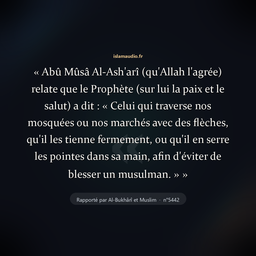 Aperçu du hadith