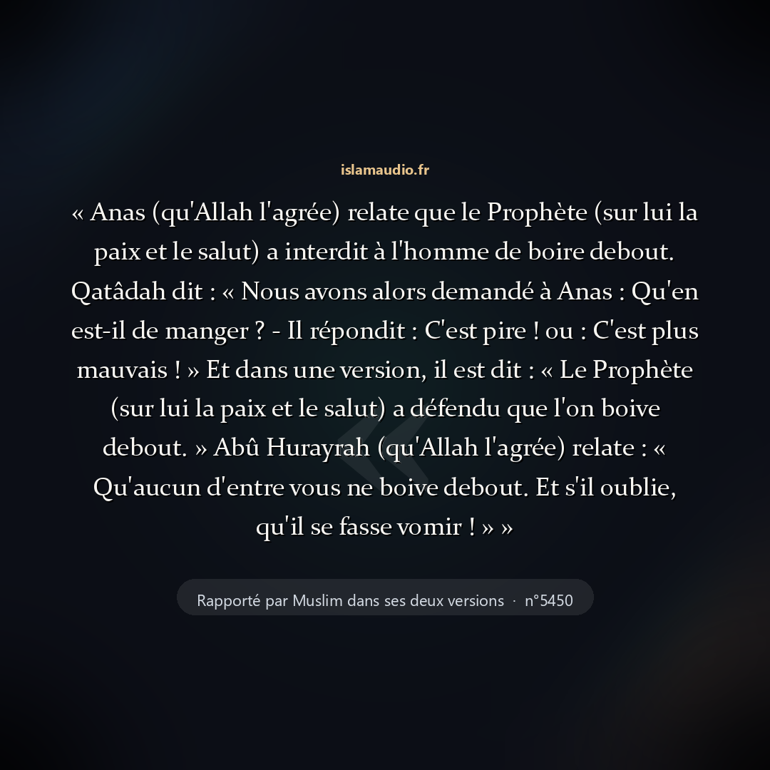 Aperçu du hadith
