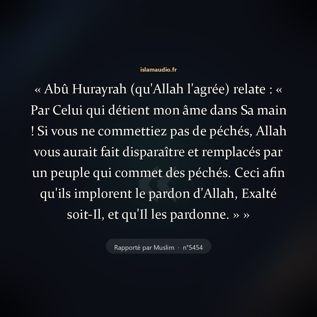 Aperçu du hadith