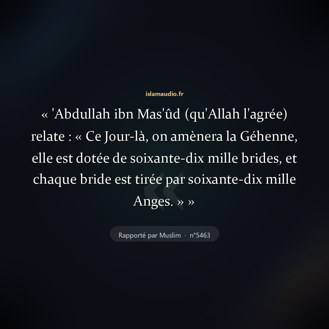 Aperçu du hadith