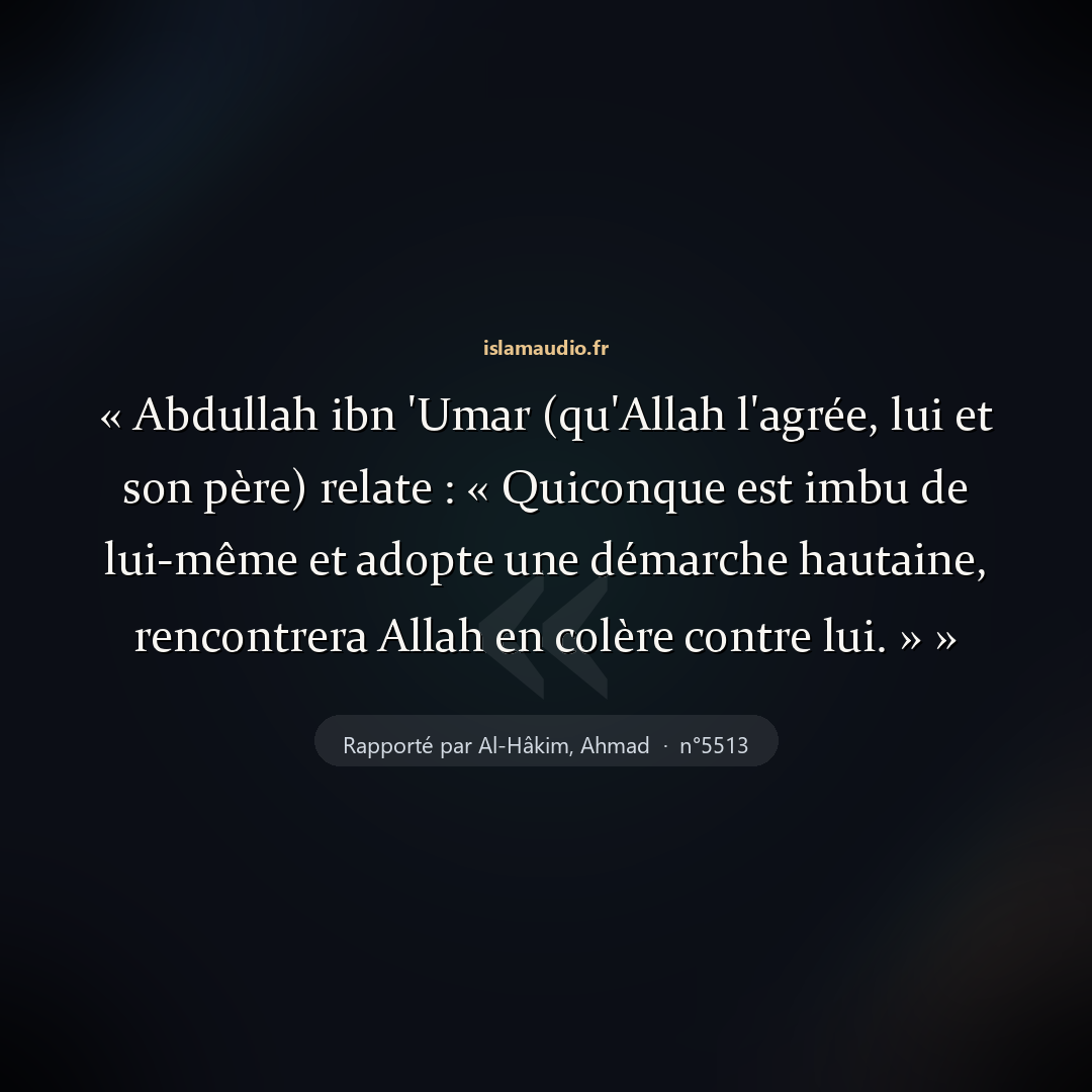 Aperçu du hadith