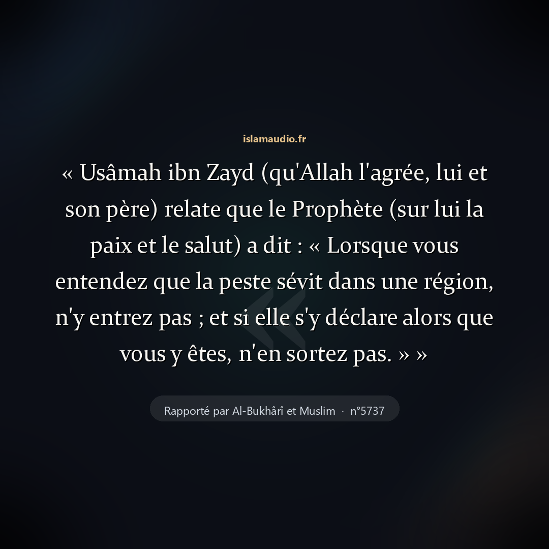 Aperçu du hadith