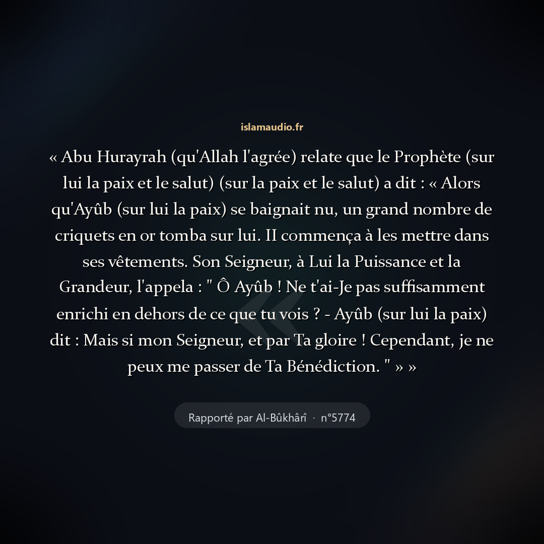 Aperçu du hadith