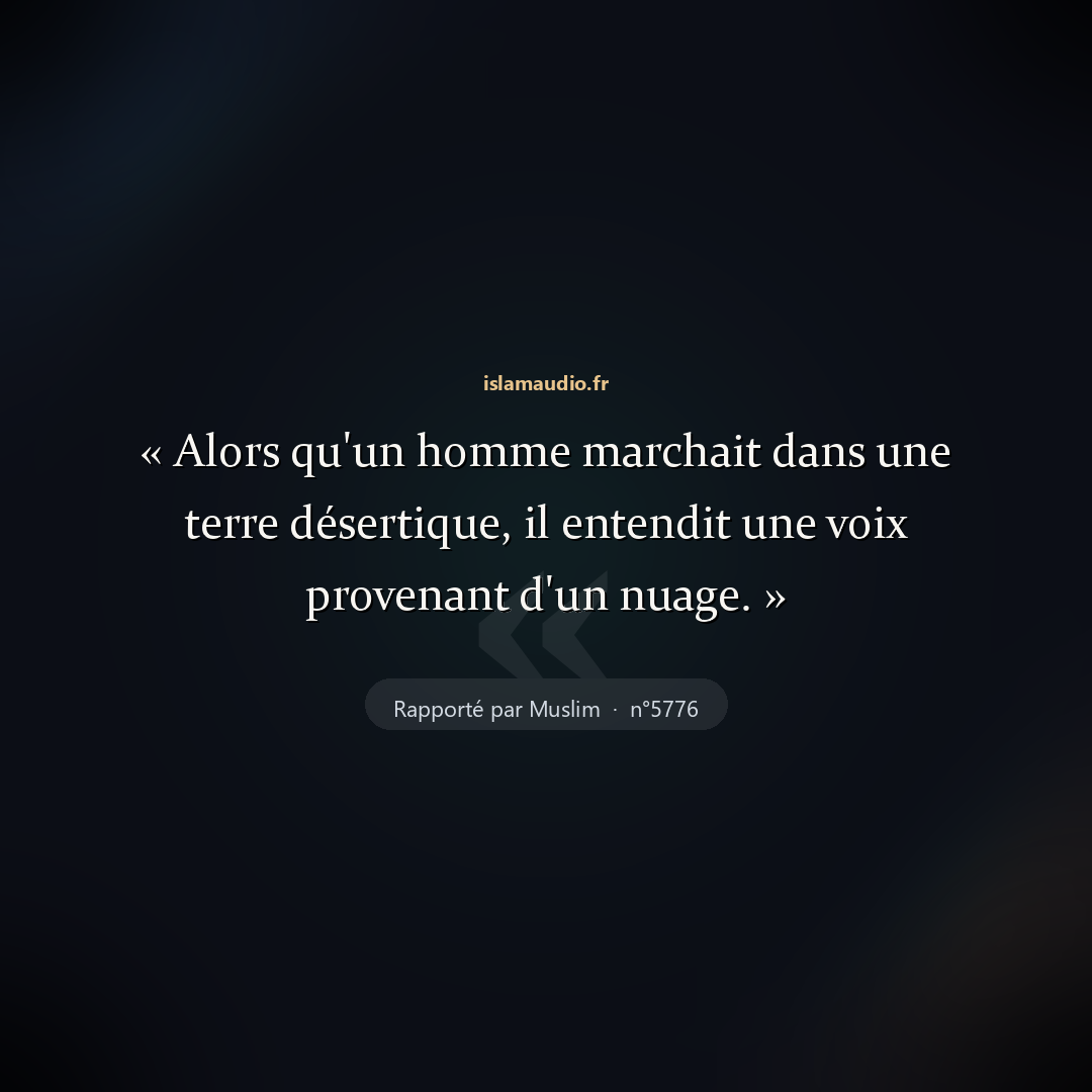 Aperçu du hadith