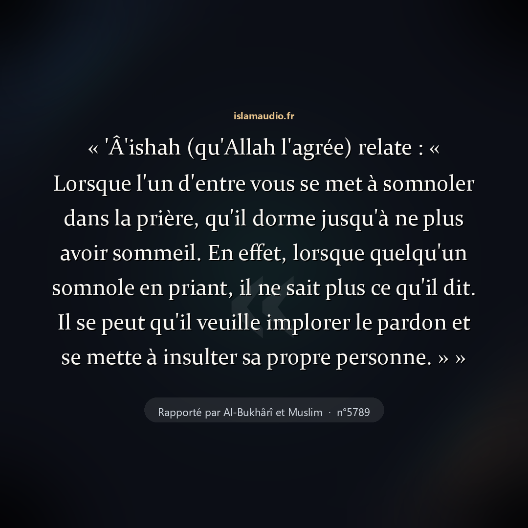Aperçu du hadith