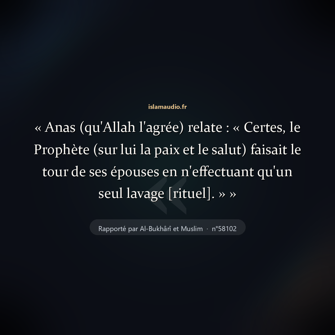Aperçu du hadith