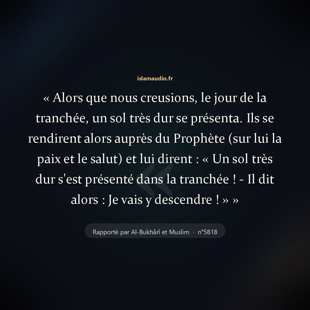 Aperçu du hadith