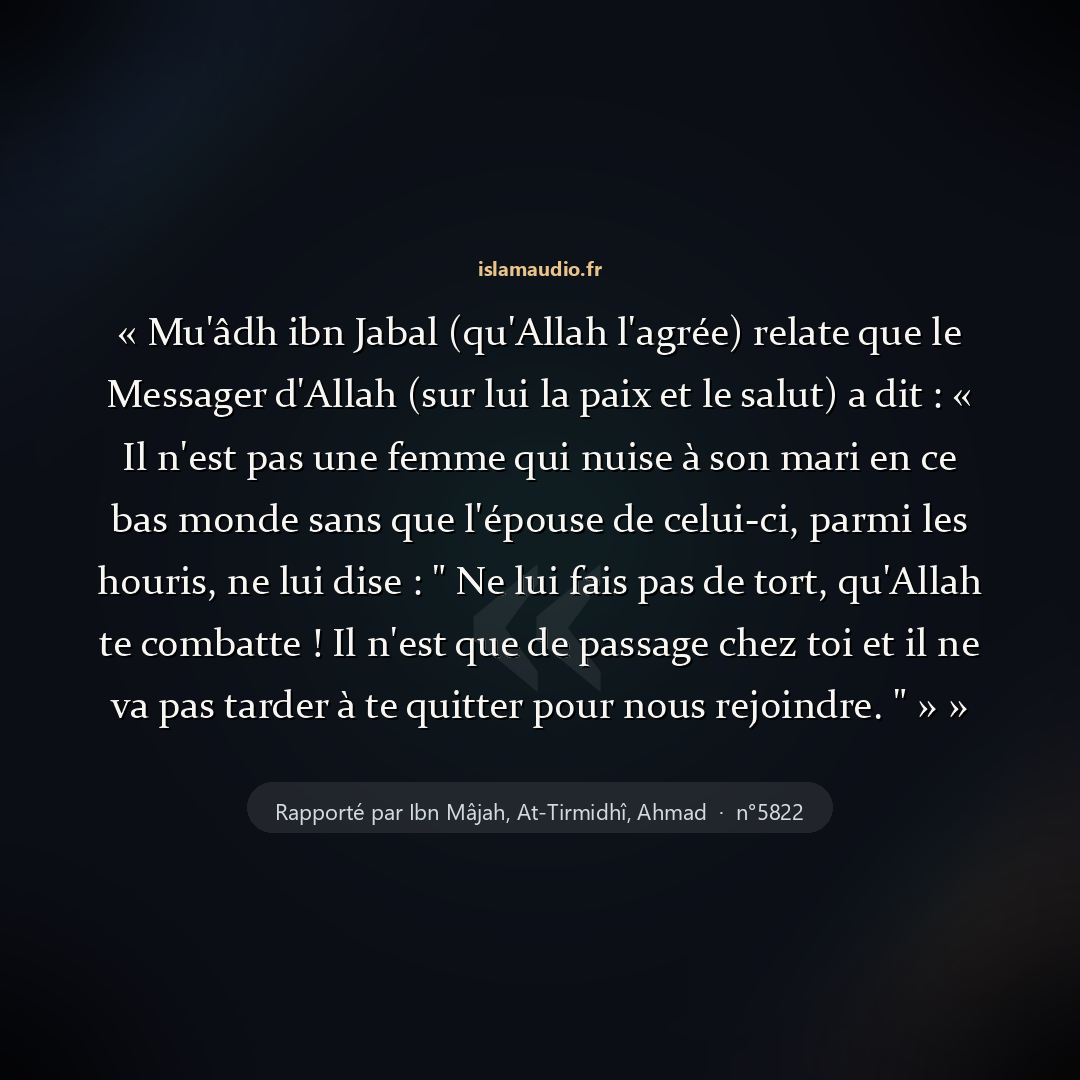 Aperçu du hadith