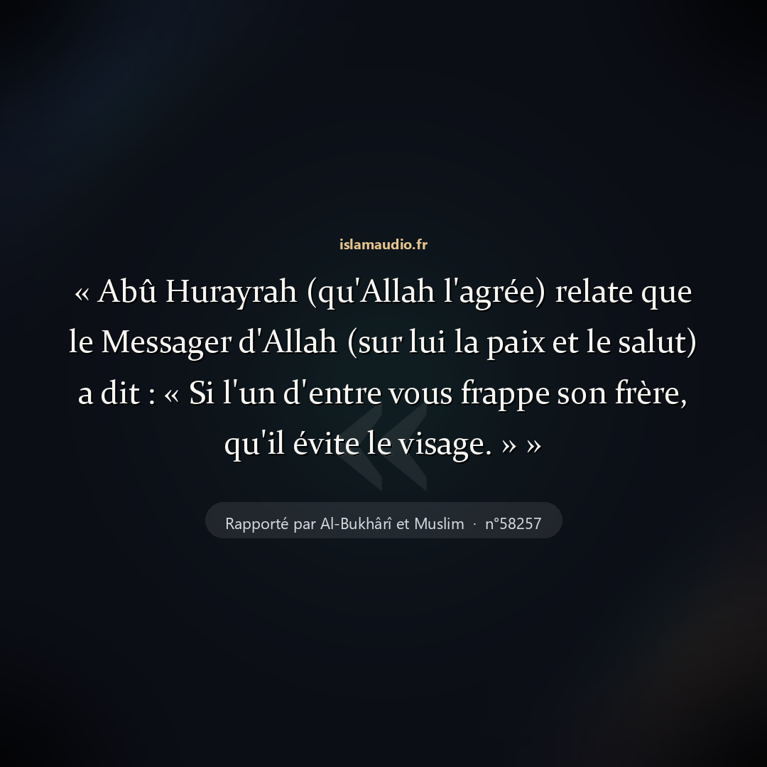 Aperçu du hadith