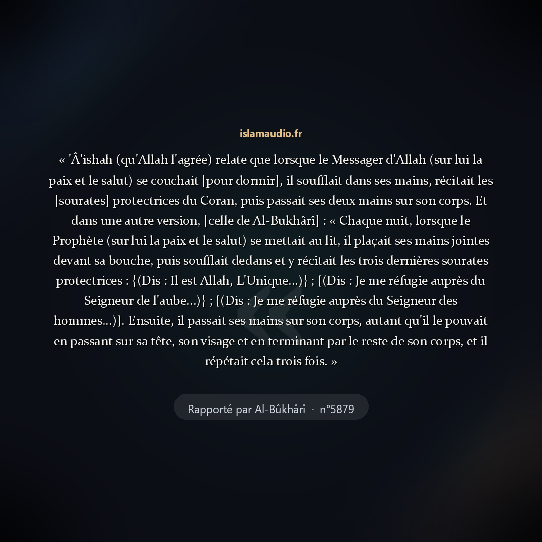 Aperçu du hadith