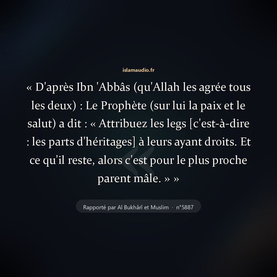 Aperçu du hadith