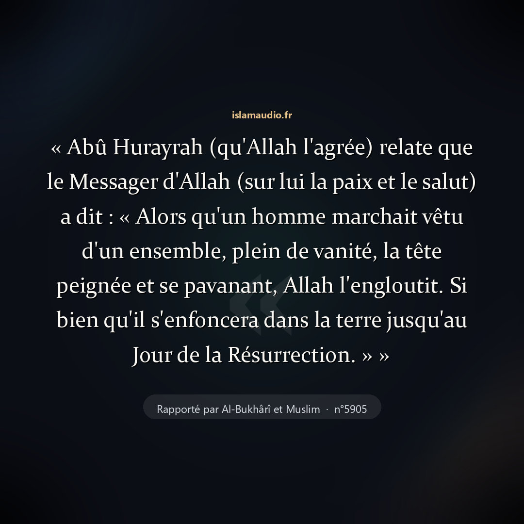 Aperçu du hadith