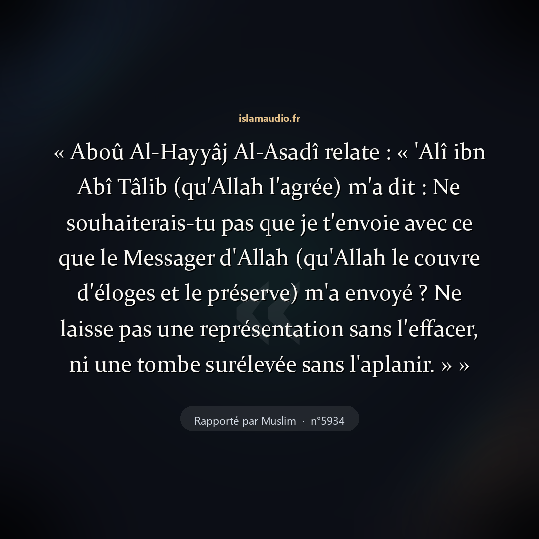 Aperçu du hadith