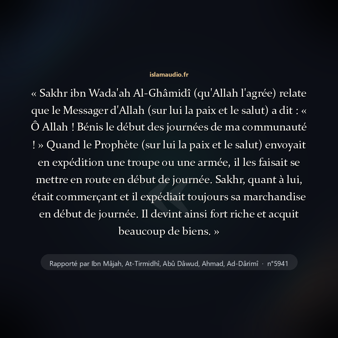 Aperçu du hadith