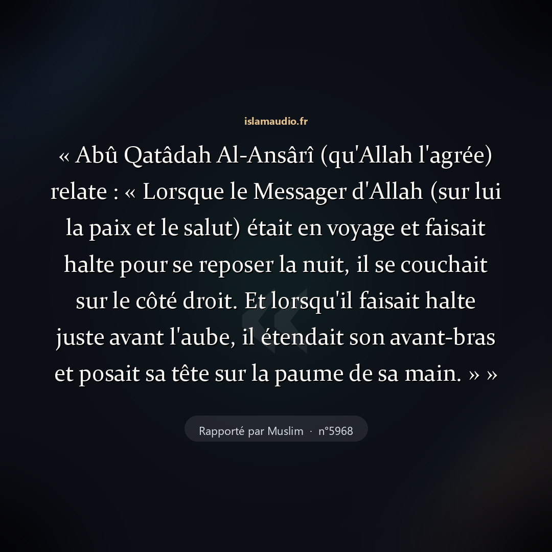 Aperçu du hadith