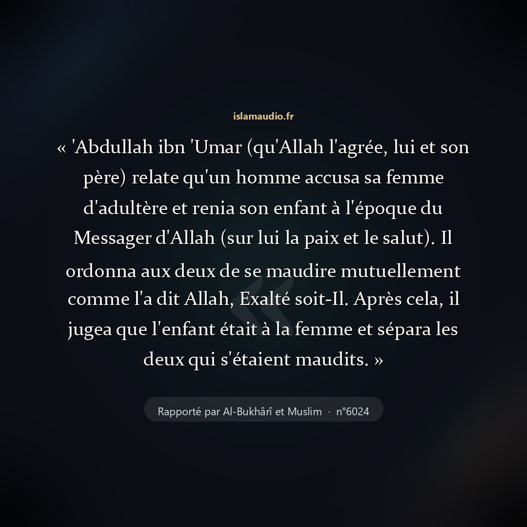 Aperçu du hadith