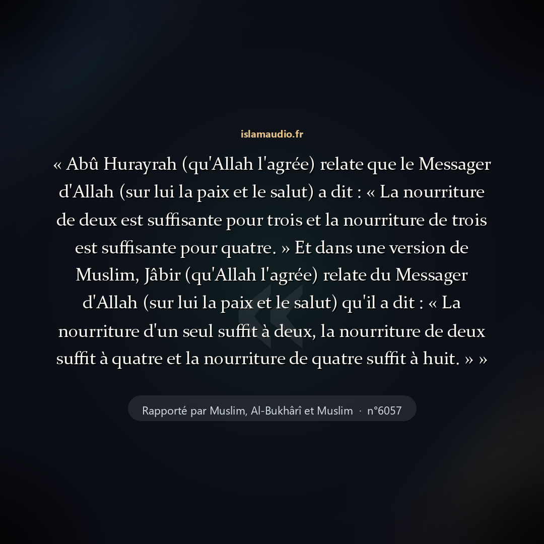 Aperçu du hadith