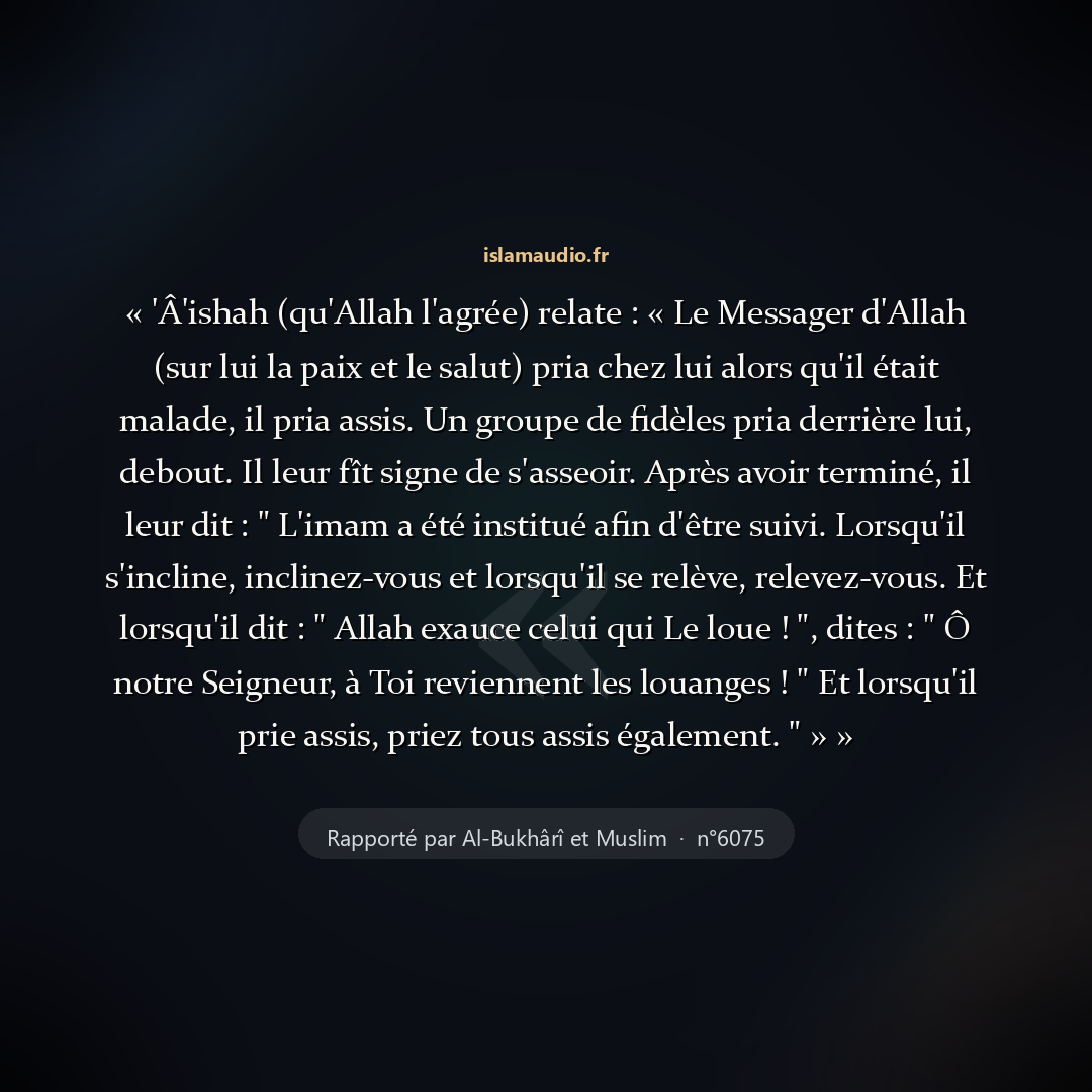 Aperçu du hadith