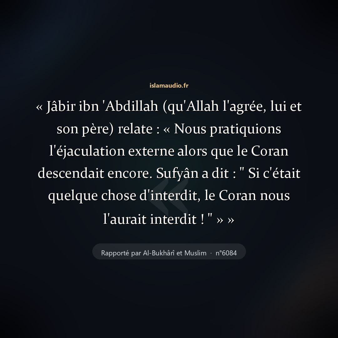 Aperçu du hadith