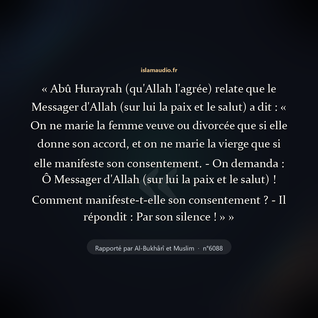 Aperçu du hadith