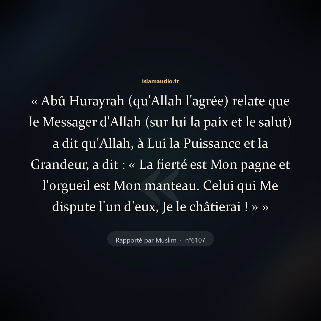 Aperçu du hadith