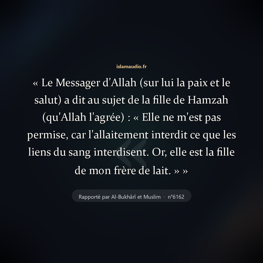 Aperçu du hadith