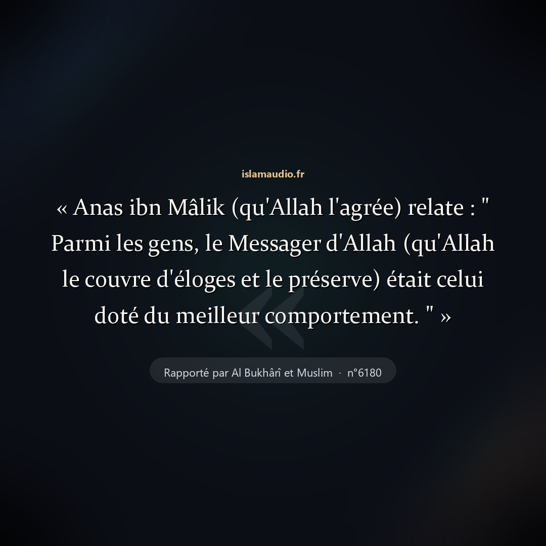 Aperçu du hadith