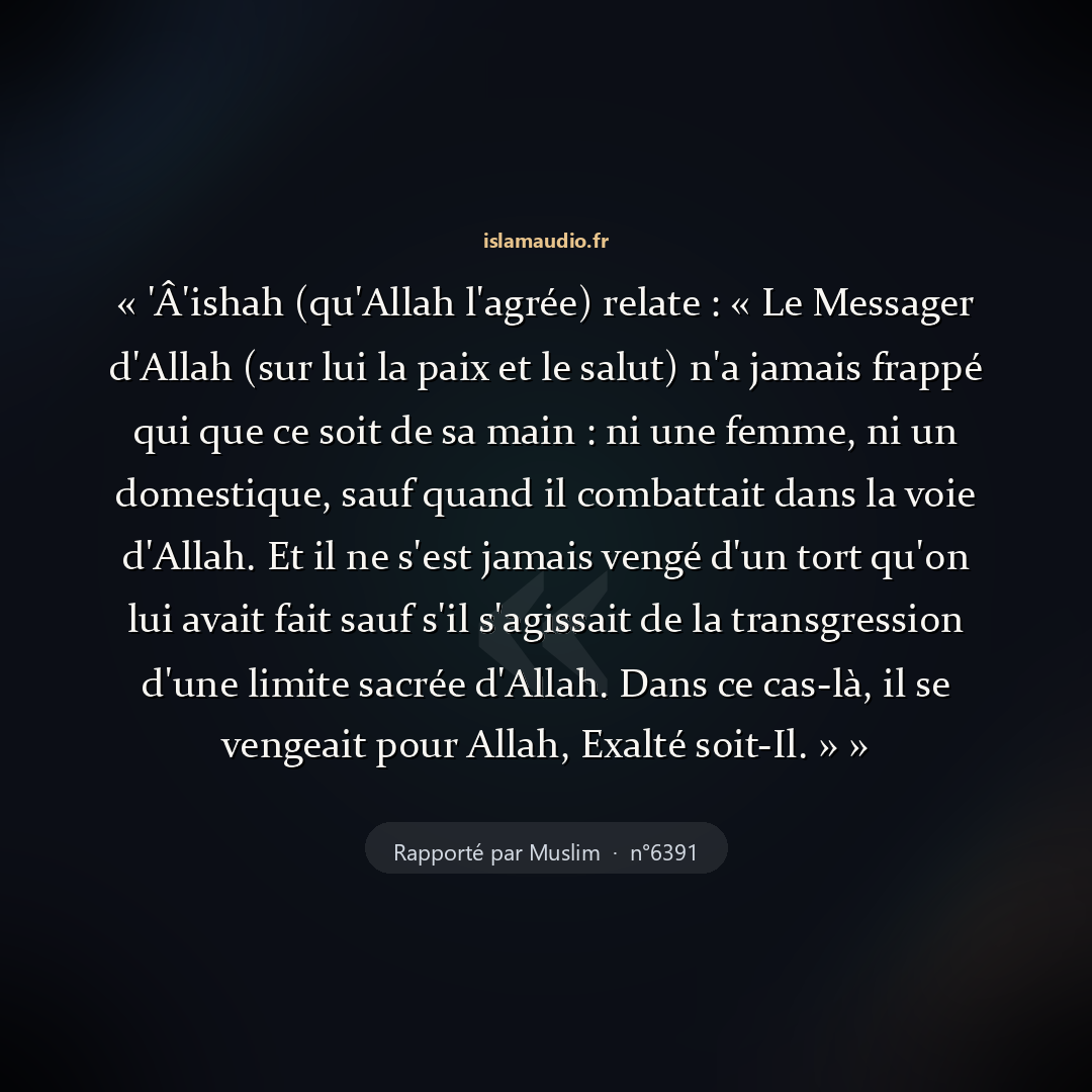 Aperçu du hadith