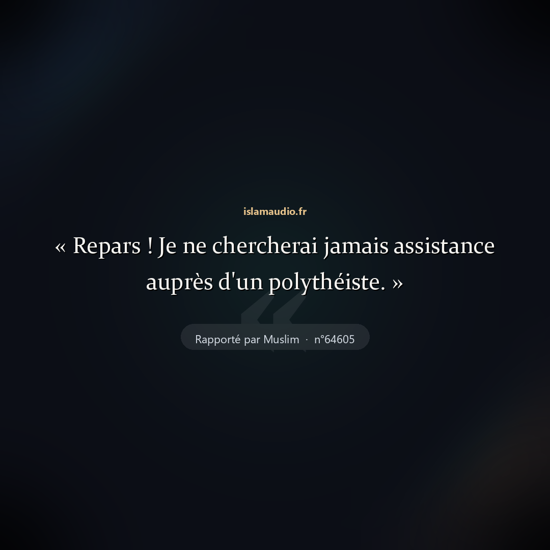 Aperçu du hadith