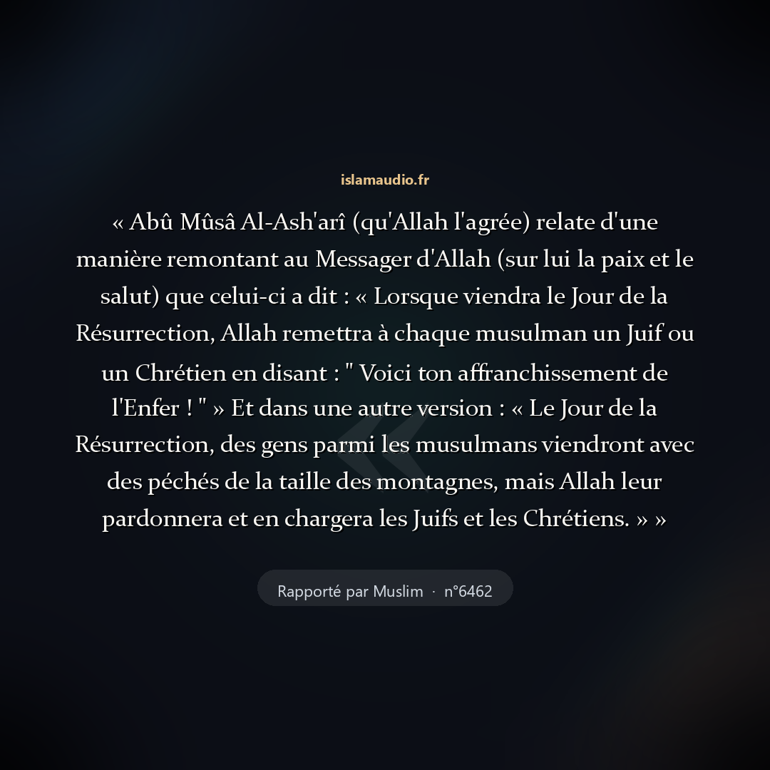 Aperçu du hadith