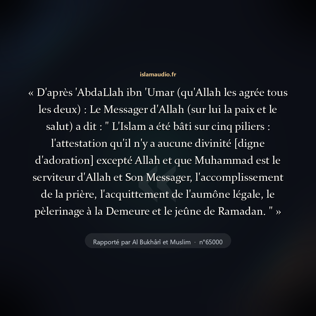 Aperçu du hadith