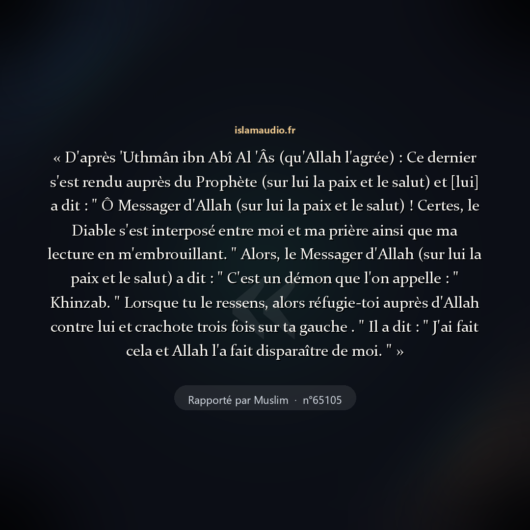 Aperçu du hadith