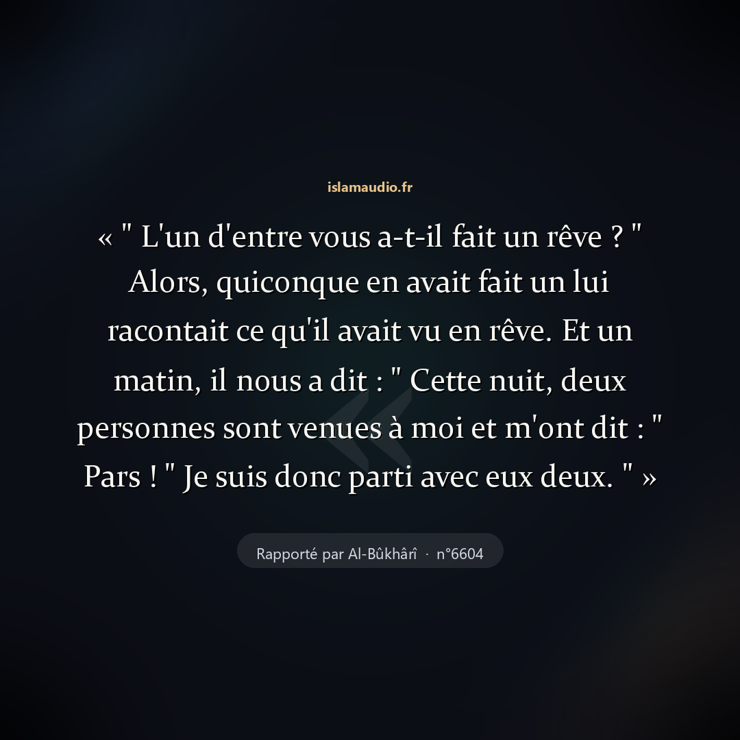 Aperçu du hadith