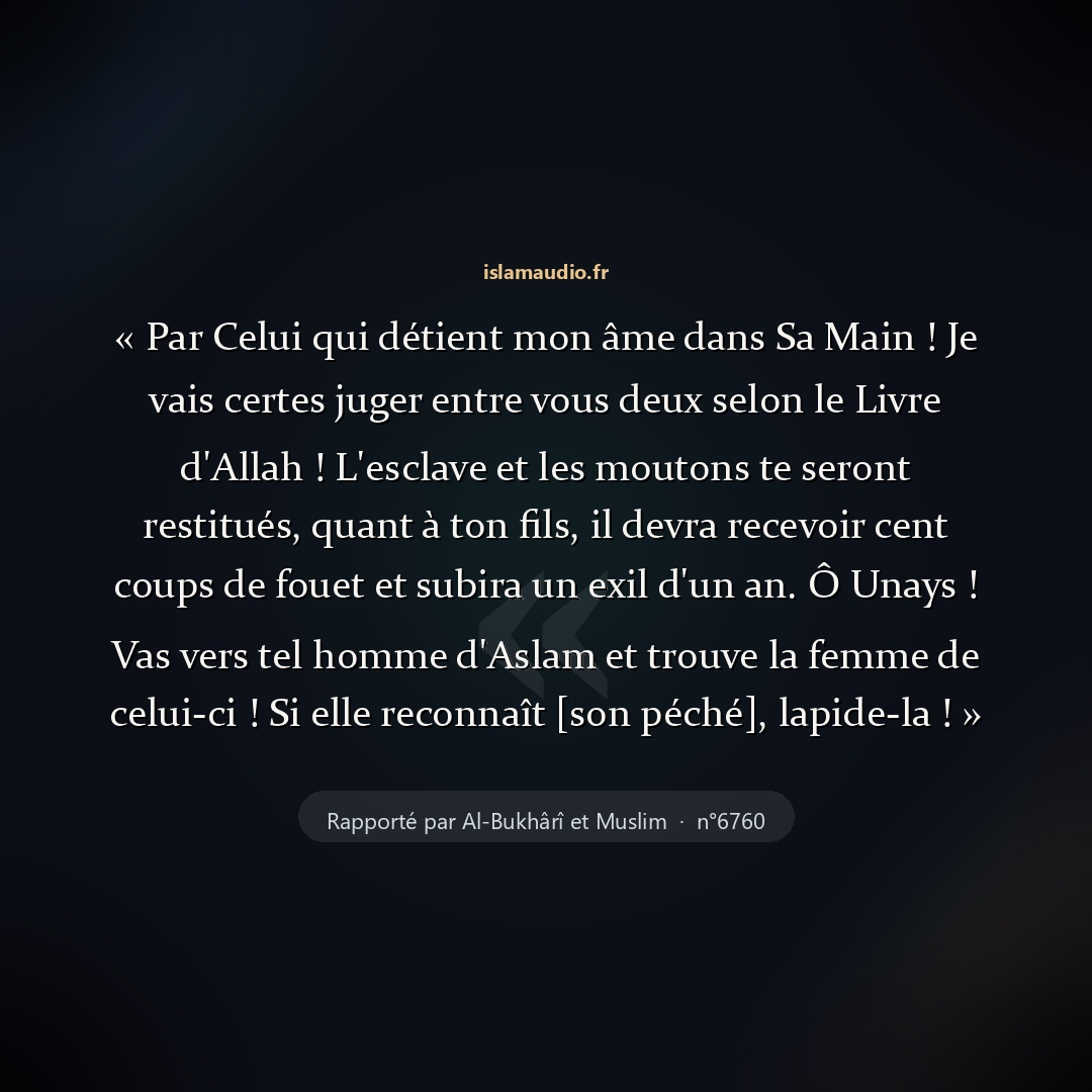 Aperçu du hadith