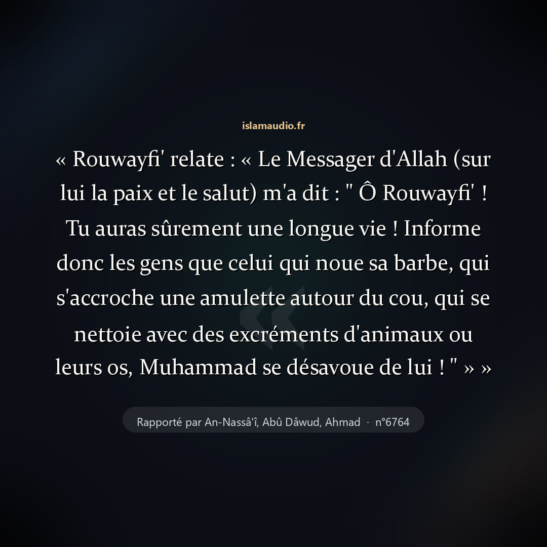 Aperçu du hadith