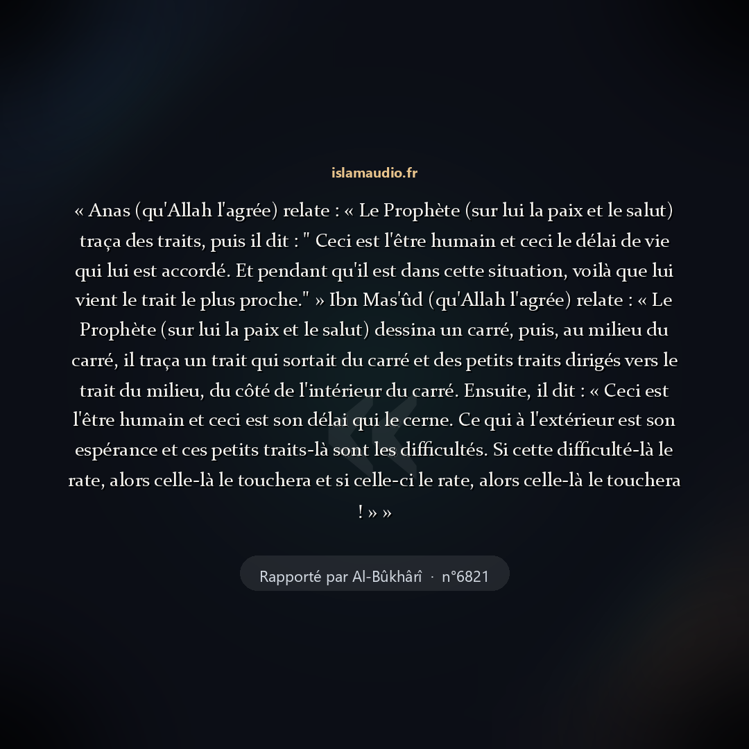 Aperçu du hadith