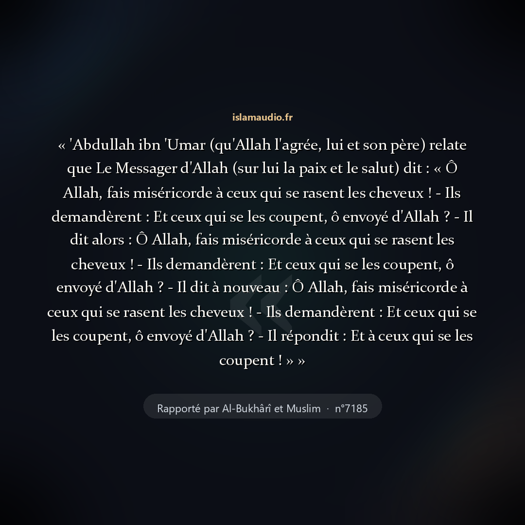 Aperçu du hadith