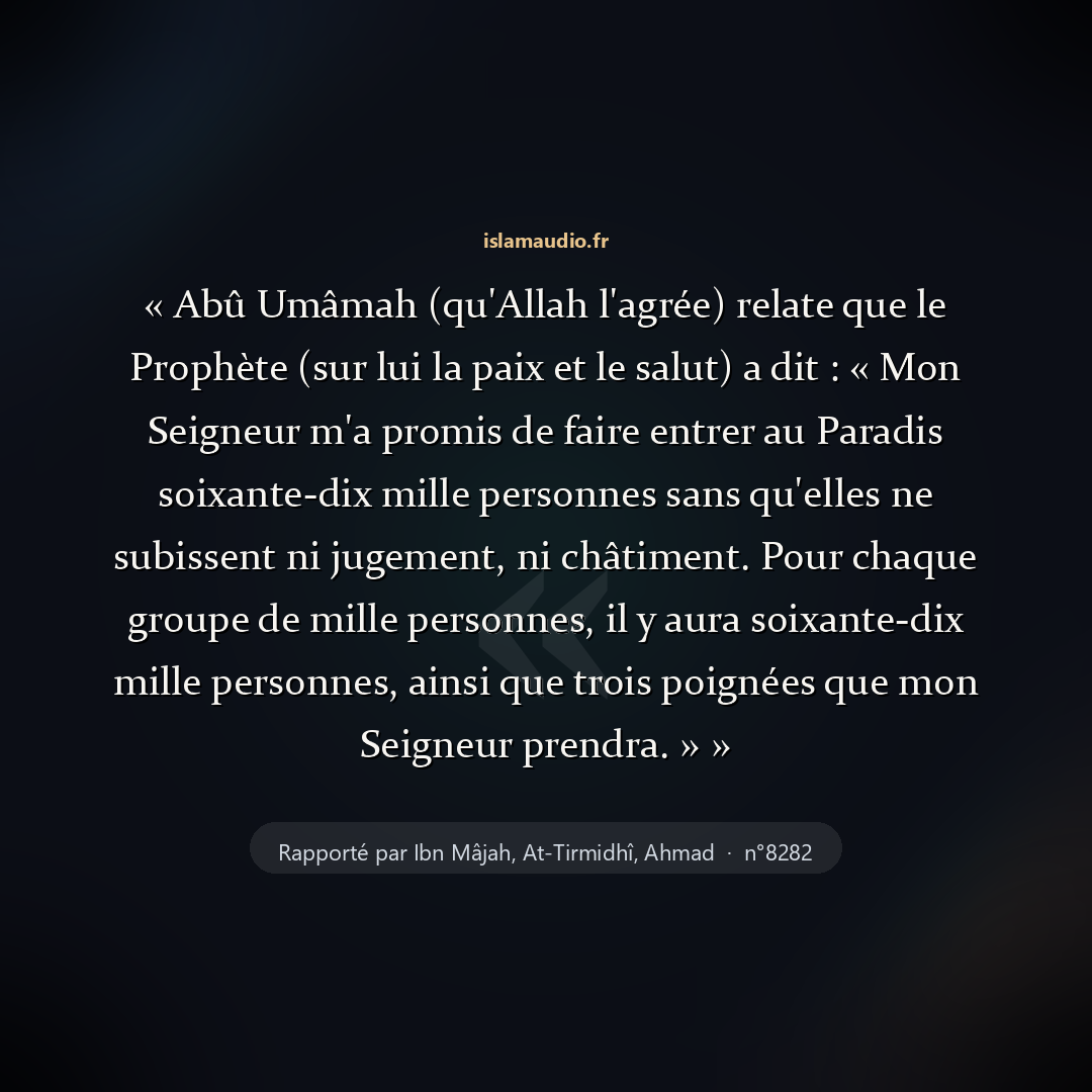 Aperçu du hadith