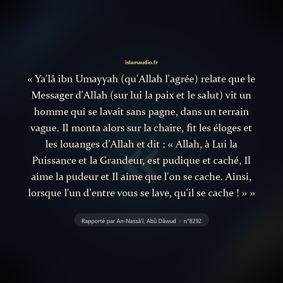 Aperçu du hadith