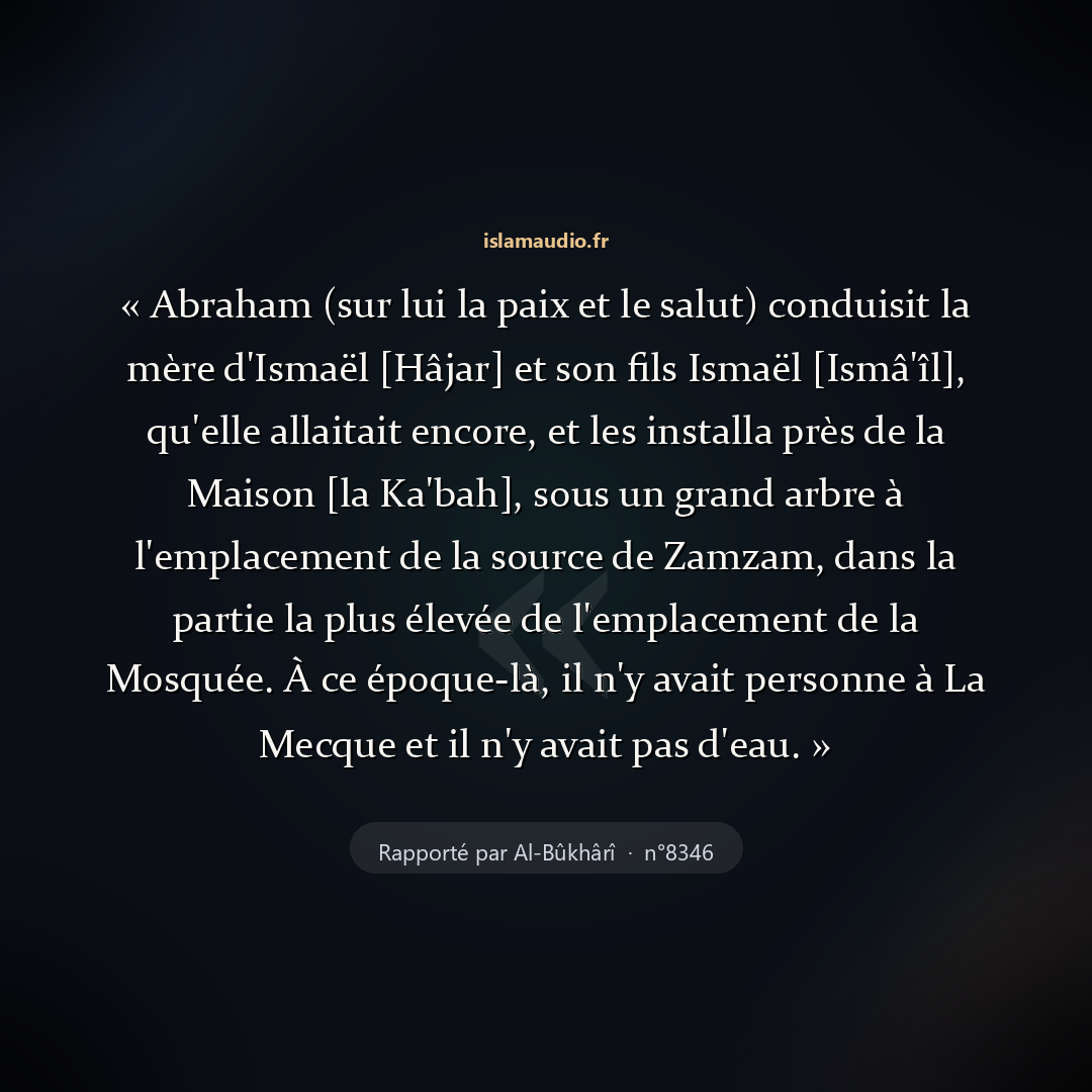 Aperçu du hadith