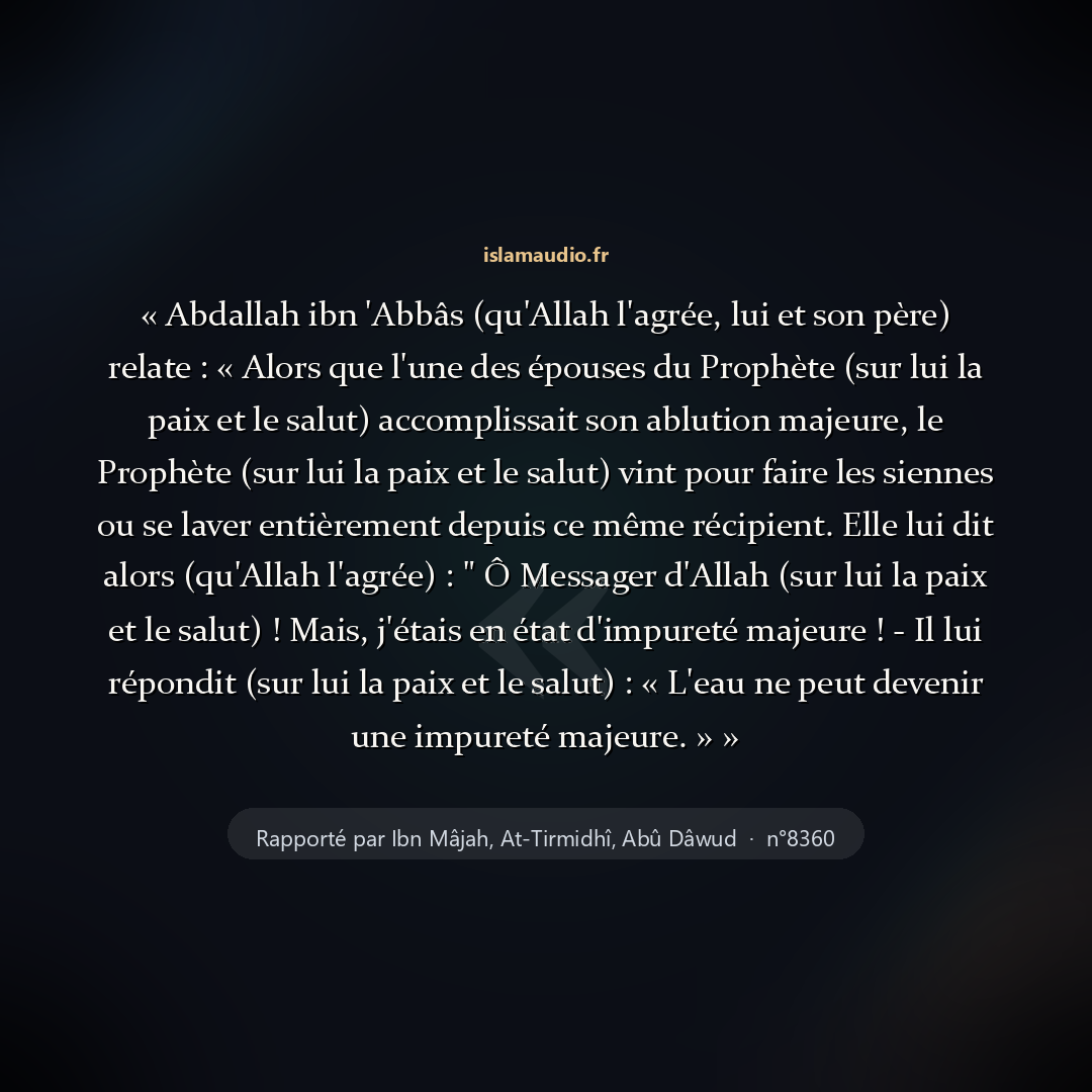 Aperçu du hadith