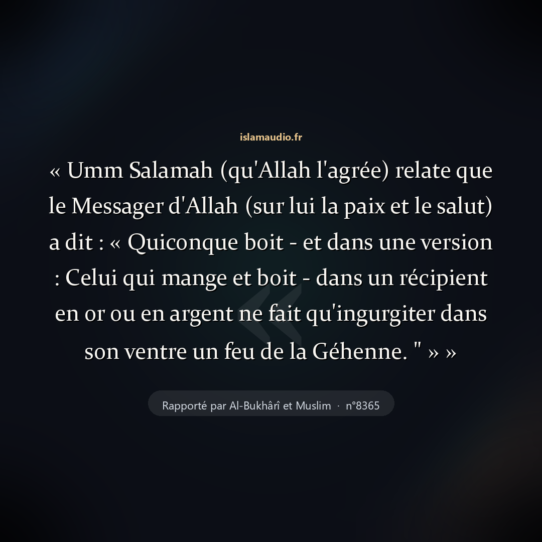 Aperçu du hadith